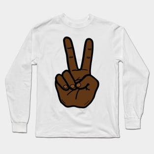 V Sign Hand Black Lives Matter Long Sleeve T-Shirt